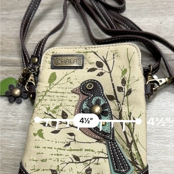 CHALA Safari Collection Canvas Bird Cell Phone Crossbody Purse - Picture 8 of 8